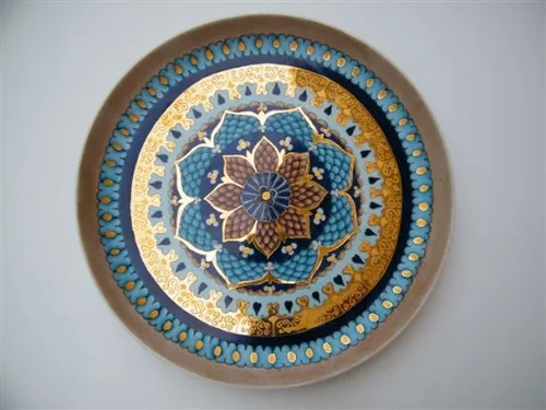 בסגנון טורקי בכחול, טורקיז וזהב טהור