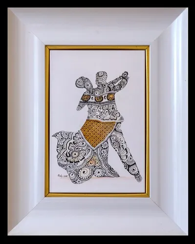 זוג רוקד - בעבודת ציפורן ולוסטרים